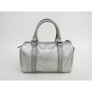 Gucci Boston Handbag Silver Bag Imprime GG